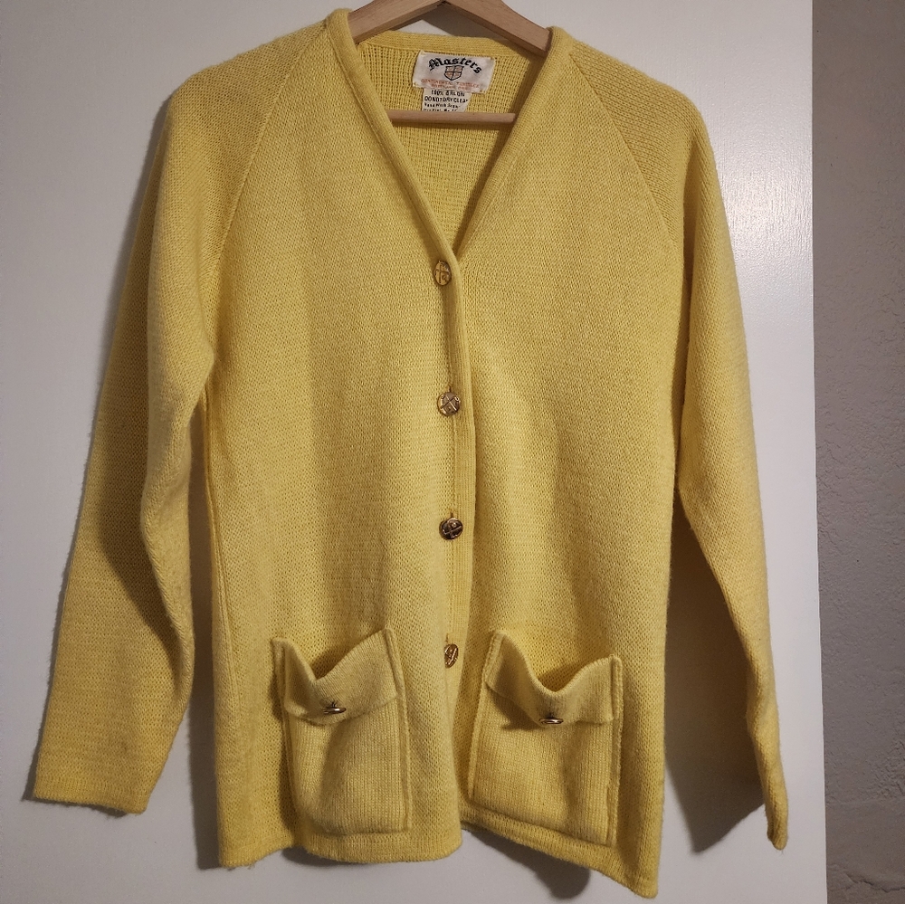 Vintage Yellow Golf Cardigan (Rare!)